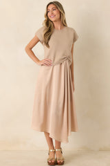 All Pulled Together Beige Knit Sweater