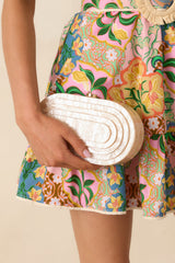 Save the Last Dance Beige Pearlescent Clutch