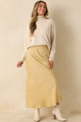 For The Best Light Beige Knit Long Sleeve Turtleneck Sweater