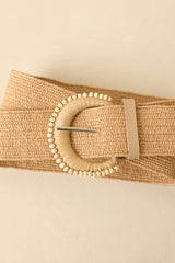 Riviera Ready Tan Woven Bead Accent Belt