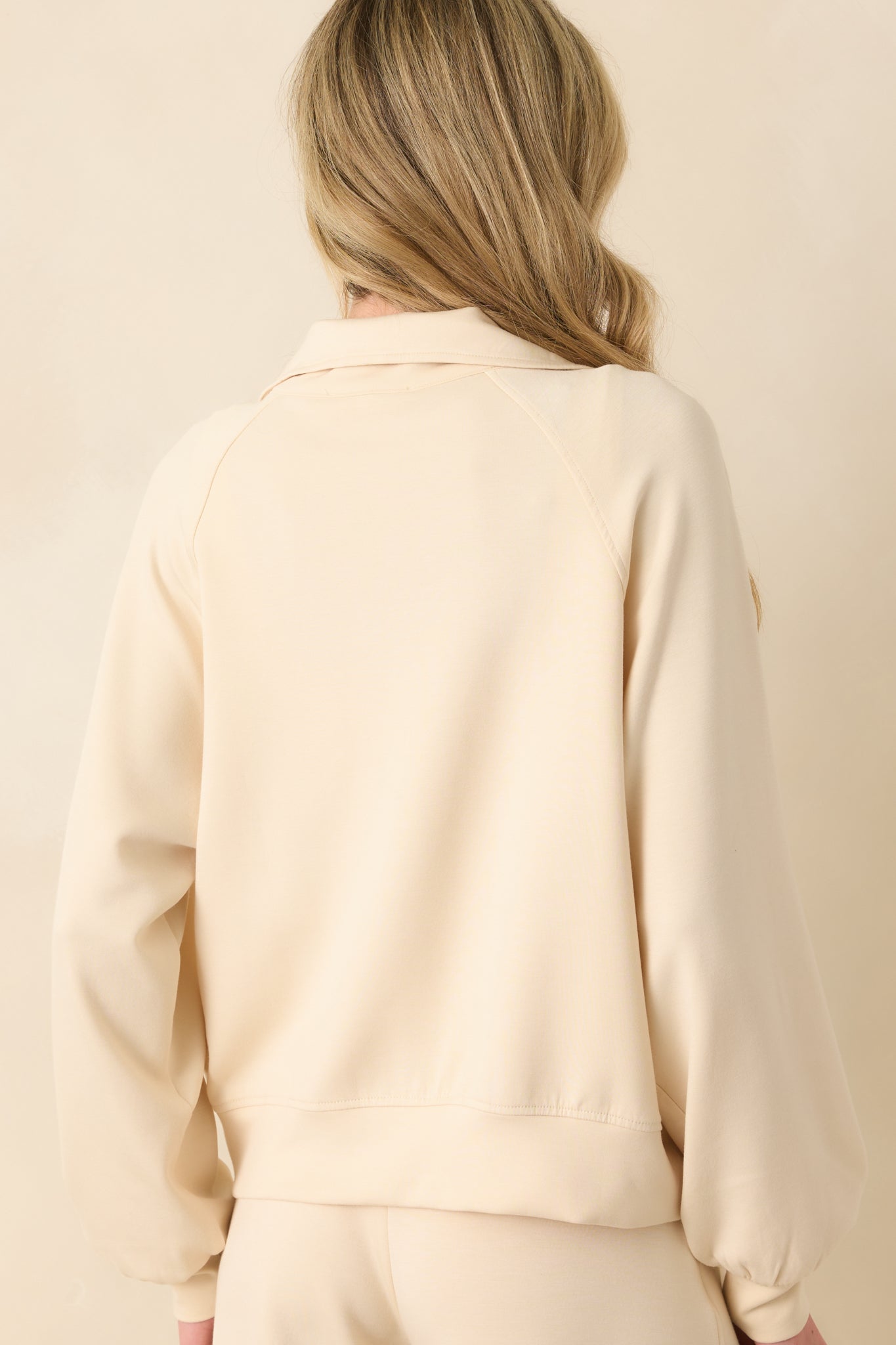 Running Errands Ecru Beige Zip Up Jacket