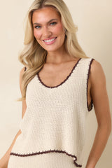 Z Supply Beige Yessenia Whipstitch Tank