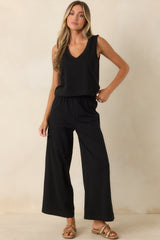 Z Supply Black Cotton Scout Jersey Pants