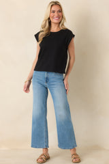 Z Supply True Black Camino Cotton Jersey Tee