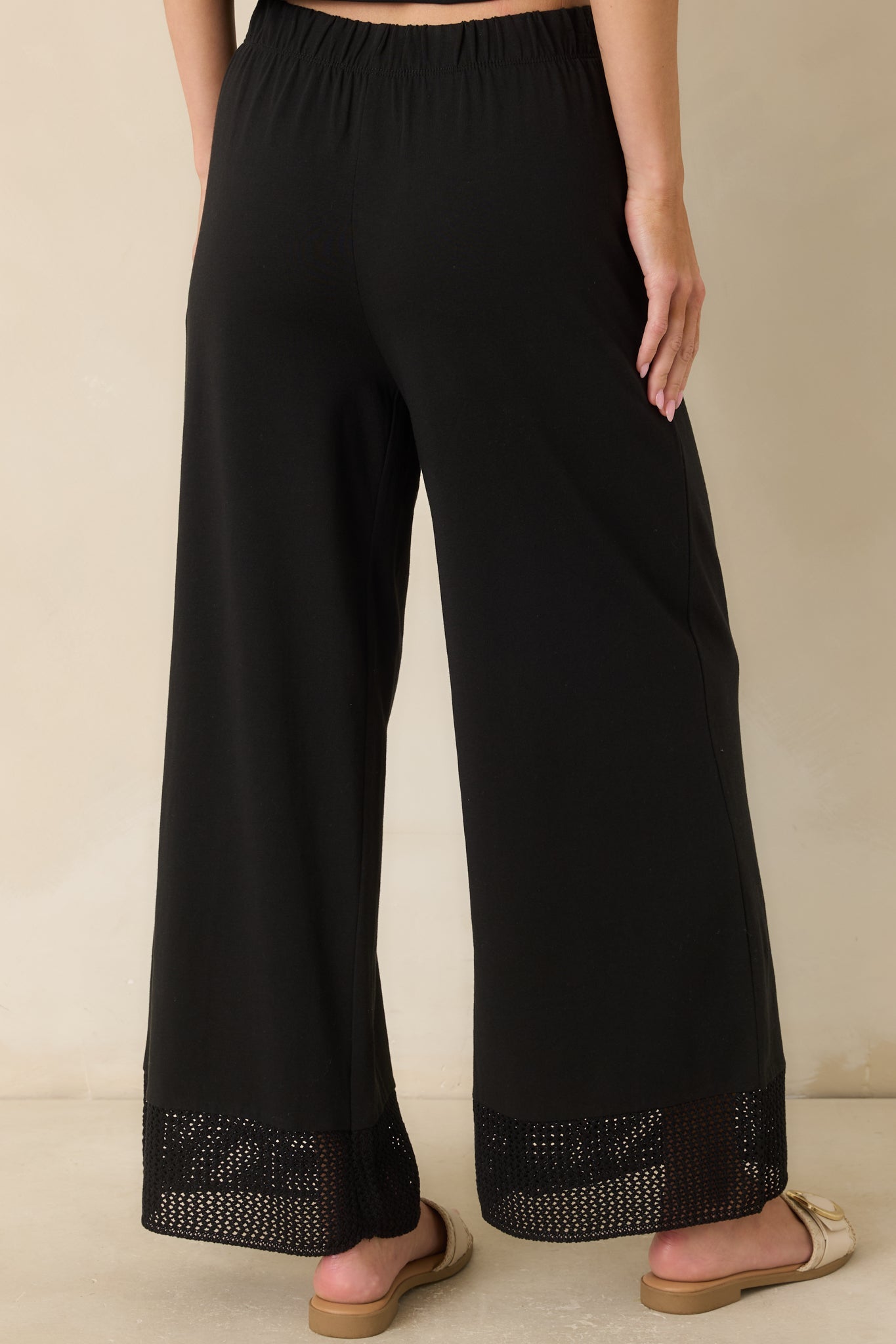 Z Supply Banyan Black Crochet Pants