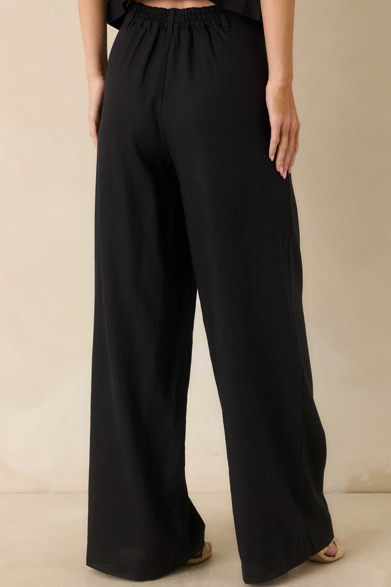 Z Supply Overlook Black Linen Pants