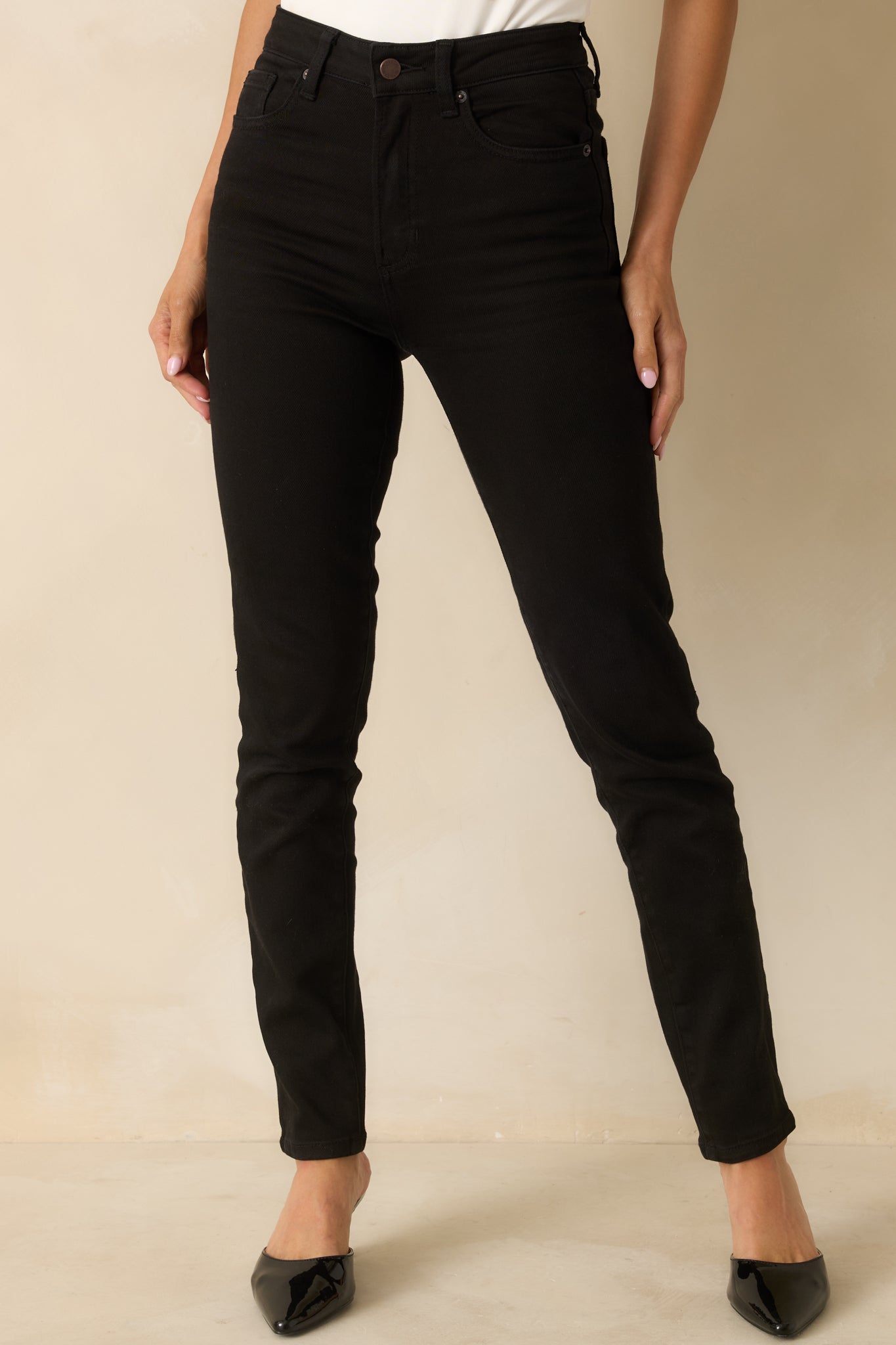 The Edge of It Black Stretch High Waist Jeans
