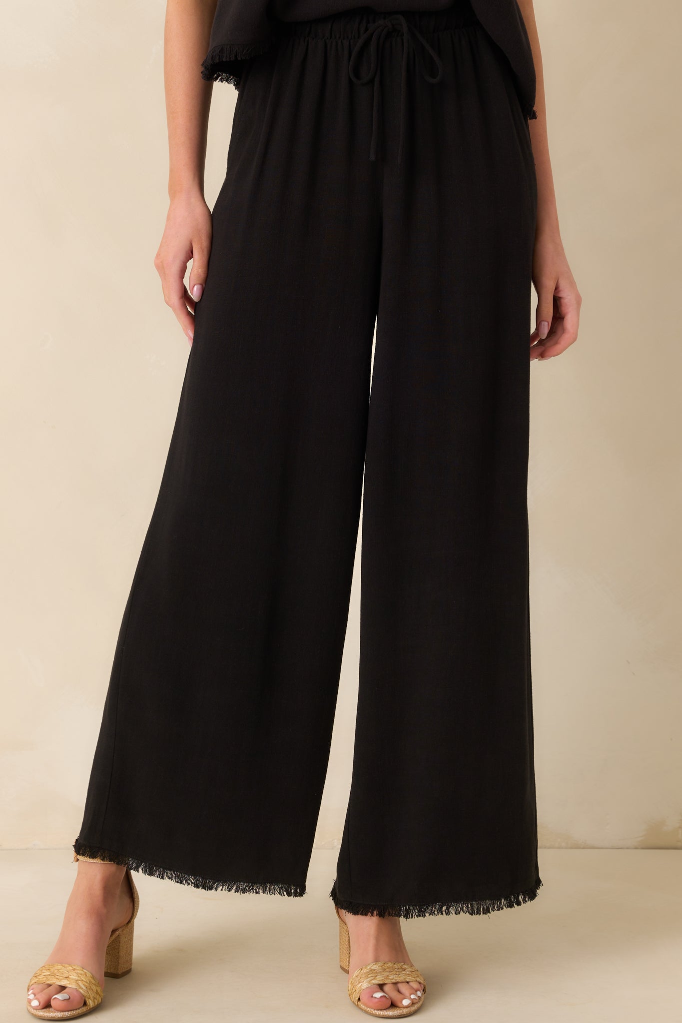 Z Supply Black Soren Linen Pants