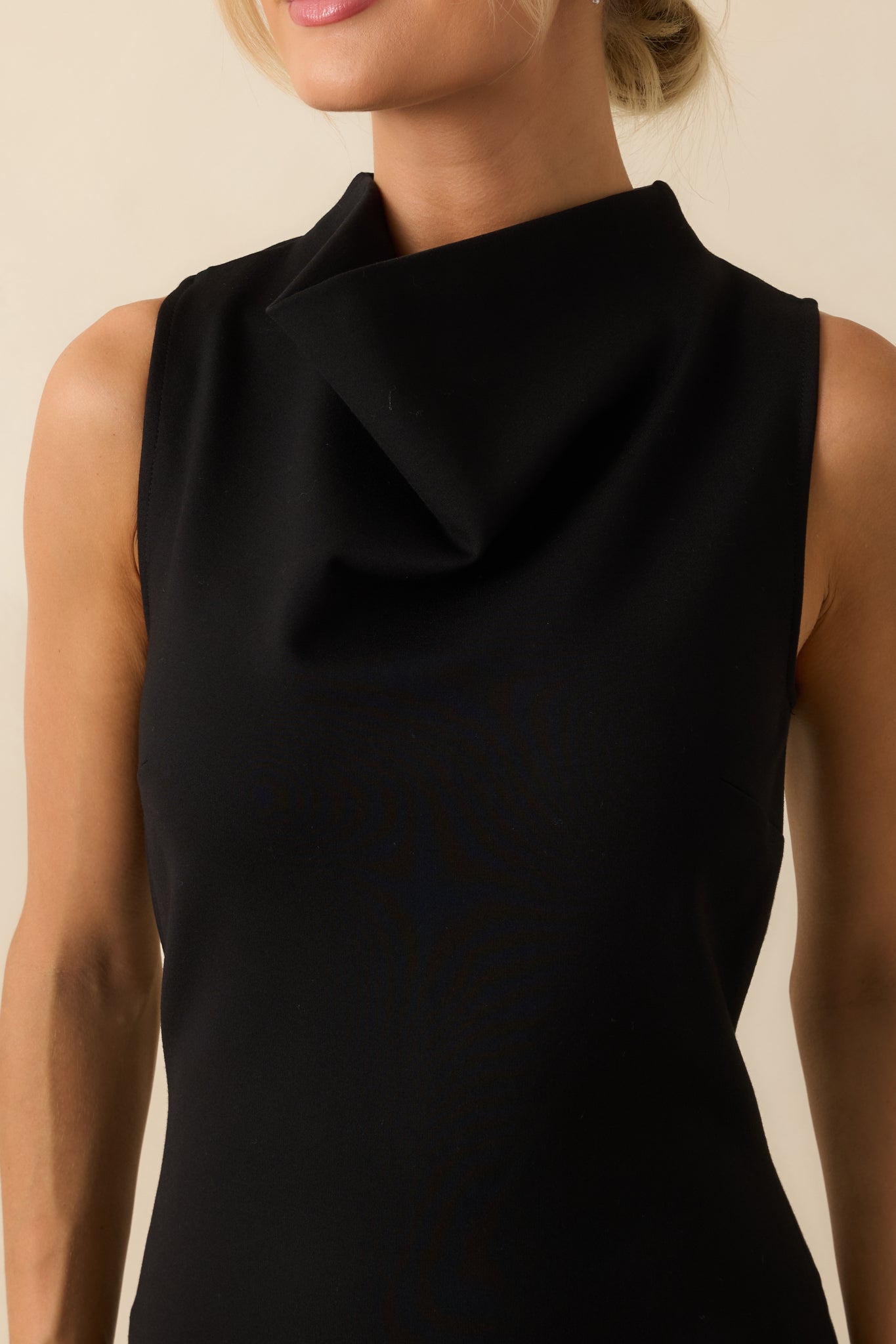 SPANX® Black Ponte Sleeveless Midi Dress