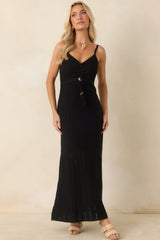 Z Supply Sundra Black Crochet Maxi Dress