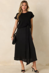 All Pulled Together Black Knit Sweater
