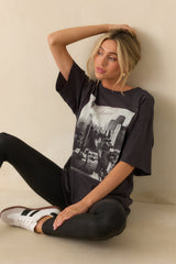Z Supply Black Cotton Big Apple City Tee