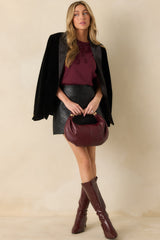 Done Deal Black Velvet Contrast Collar Blazer