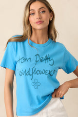 Tom Petty Ultra Blue Wildflowers Ringer Tee