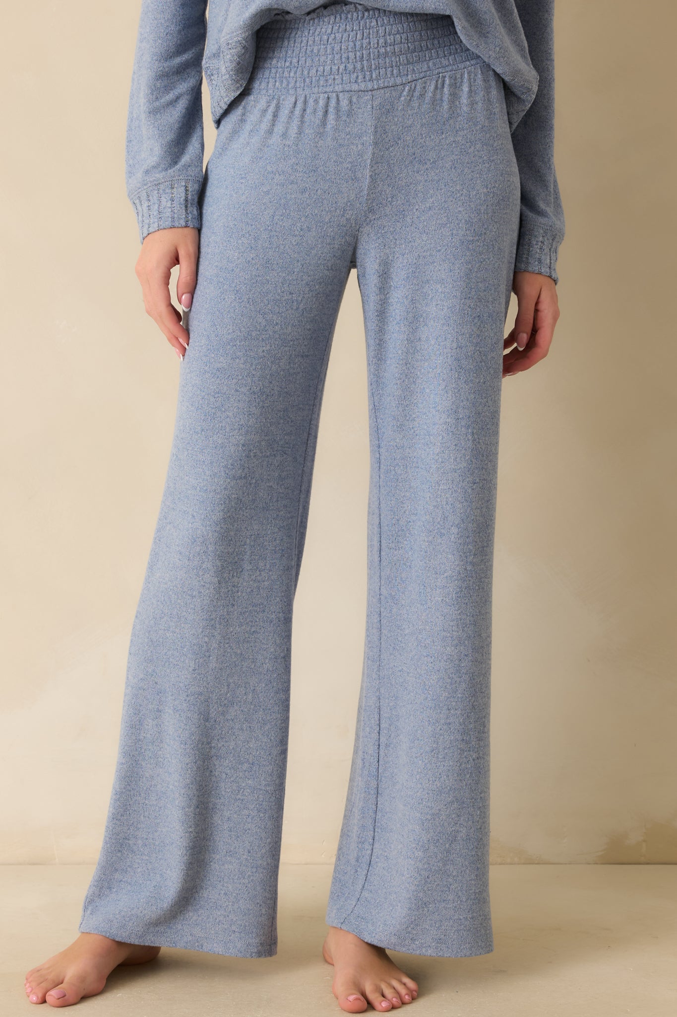 Z Supply Blue Velvet Dawn Smocked Pants