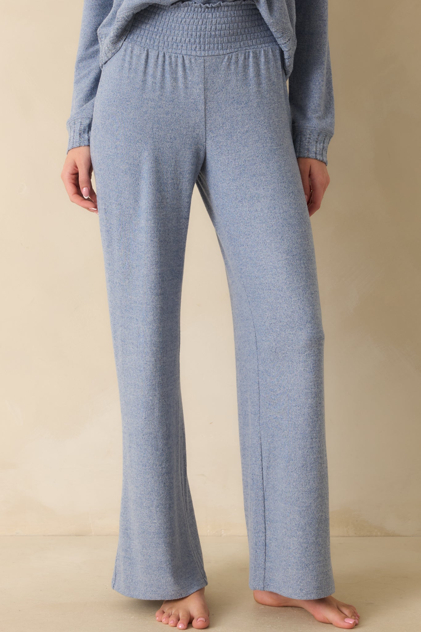 Z Supply Blue Velvet Dawn Smocked Pants