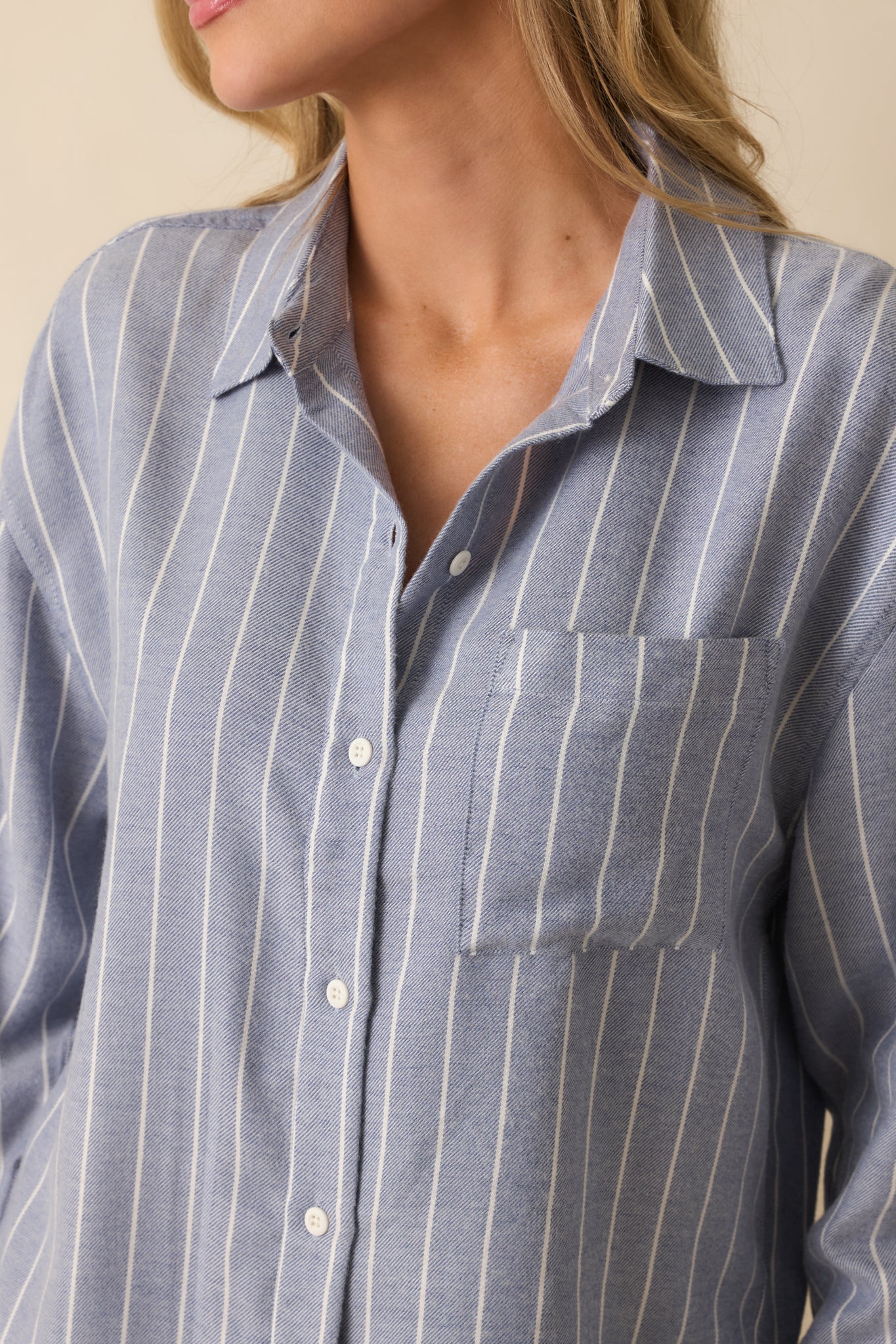 Z Supply Blue Velvet River Plaid Button Up