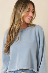 Z Supply Circuit Ocean Air Indigo Knit Sweatshirt