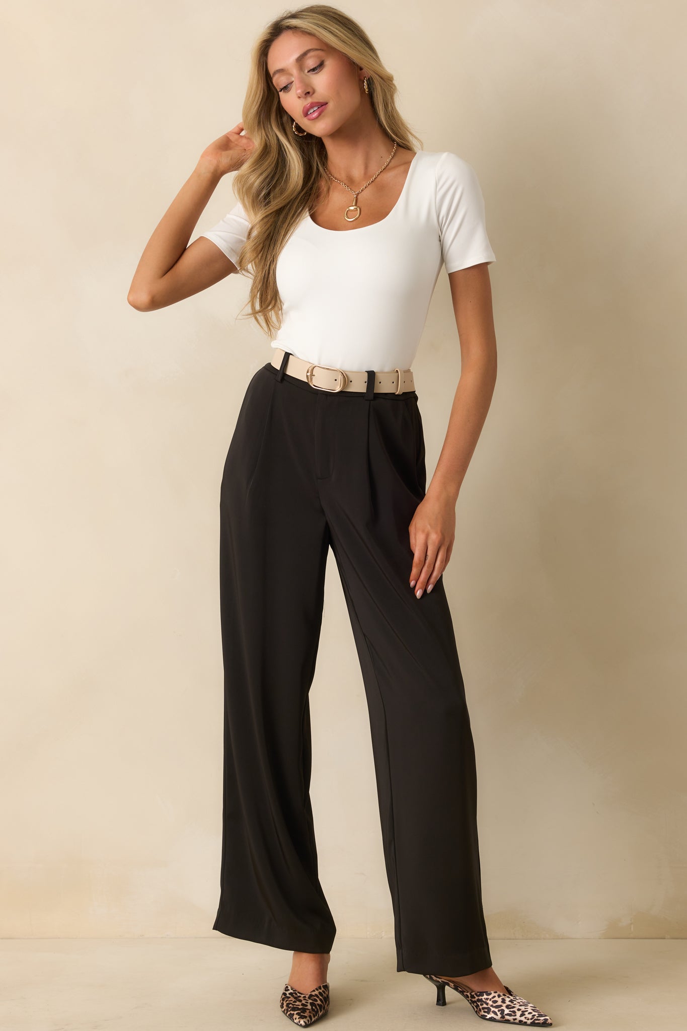 From Here On Out Ivory Short Sleeve Scoop Neck Bodysuit