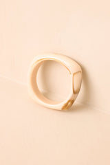 Serendipity Ivory Marbled Resin Bangle