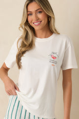 Z Supply Passion Martini White Cotton Boyfriend Tee