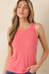 Z Supply Select Coral Pink Jersey Knit Tank Top