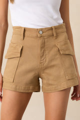 Gone Rogue Tan Khaki Cargo Shorts