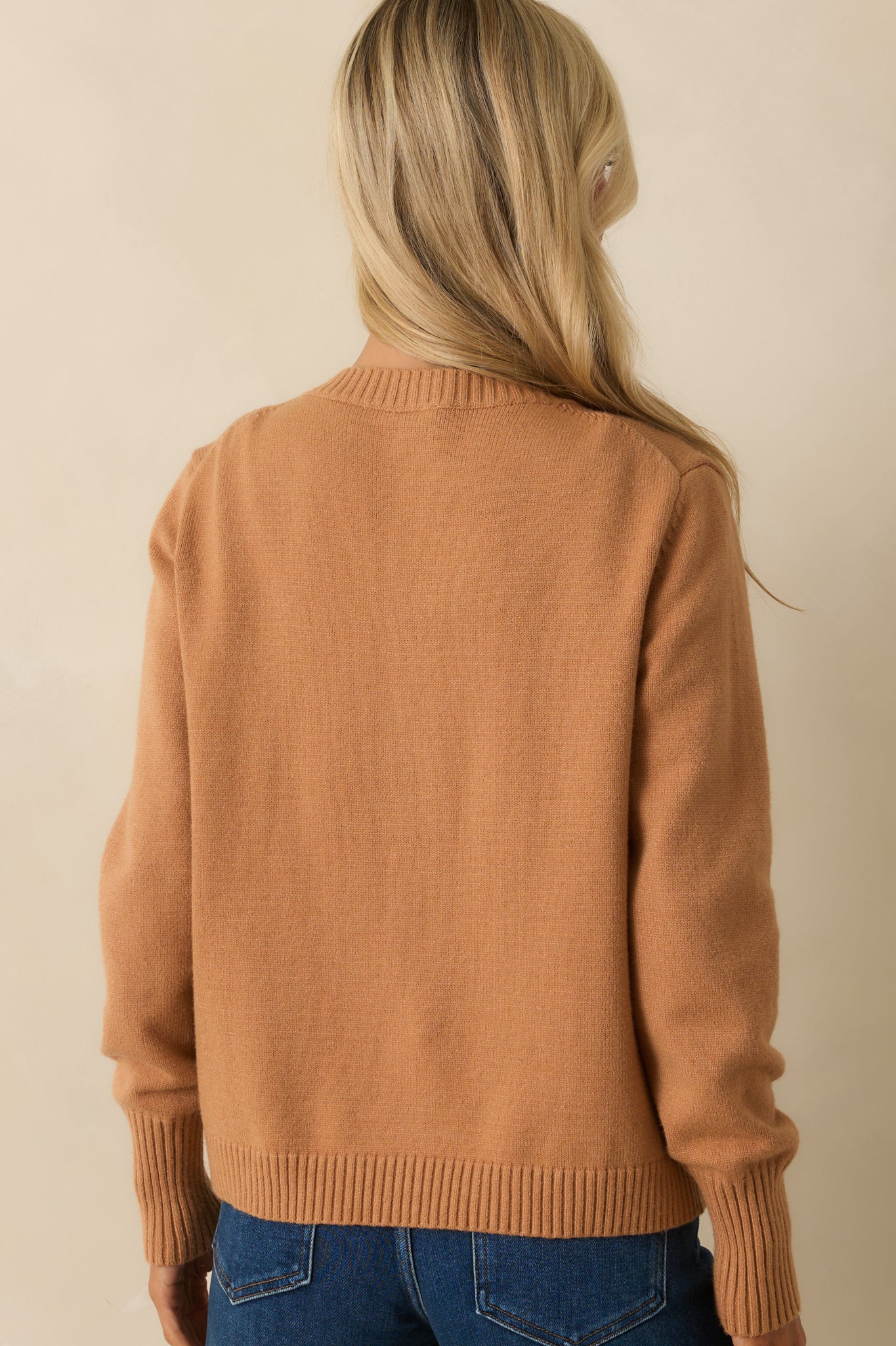 Right On Schedule Camel Brown Long Sleeve Button Up Cardigan