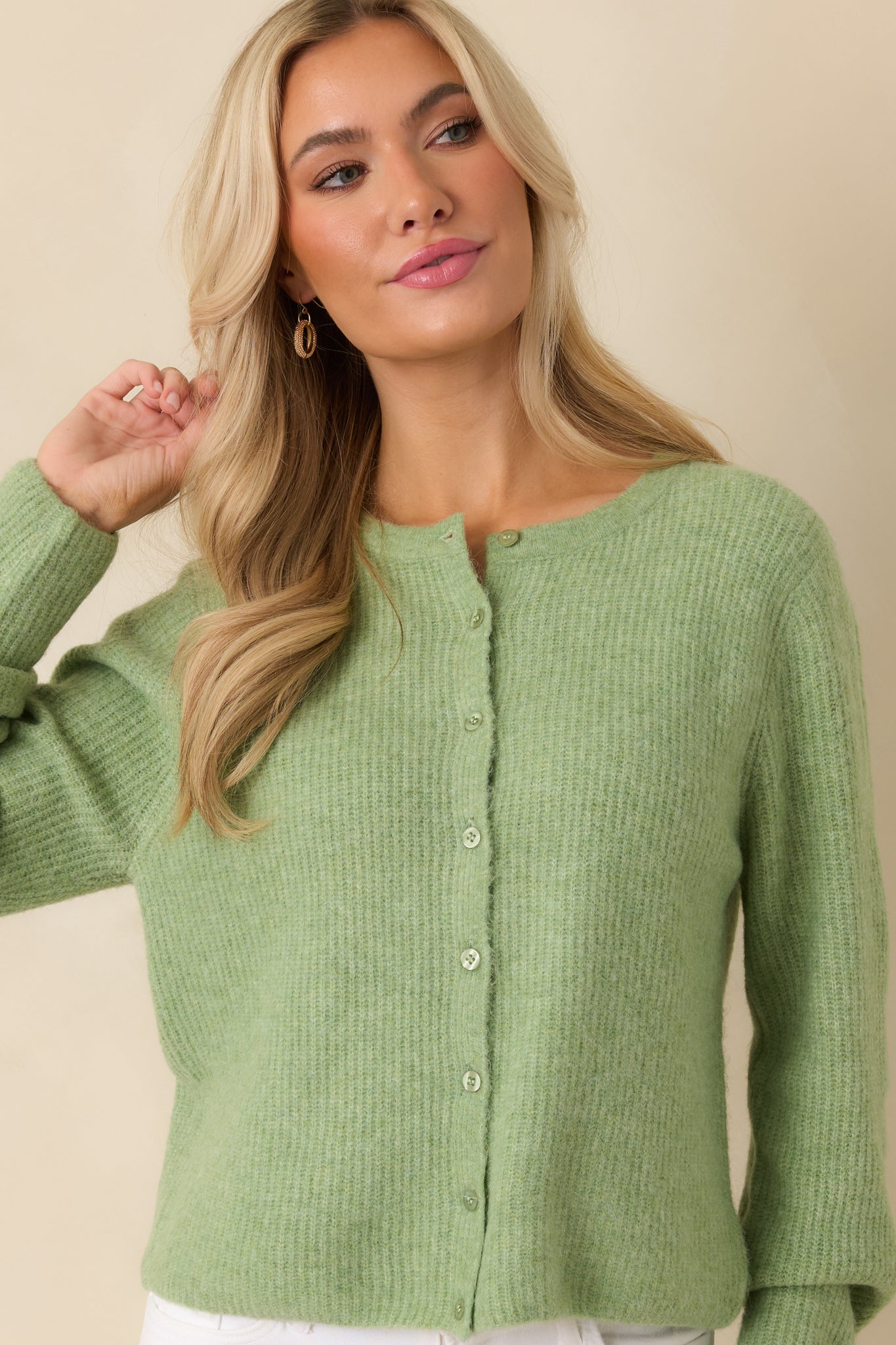 Z Supply Appletini Green Medina Rib Cardi
