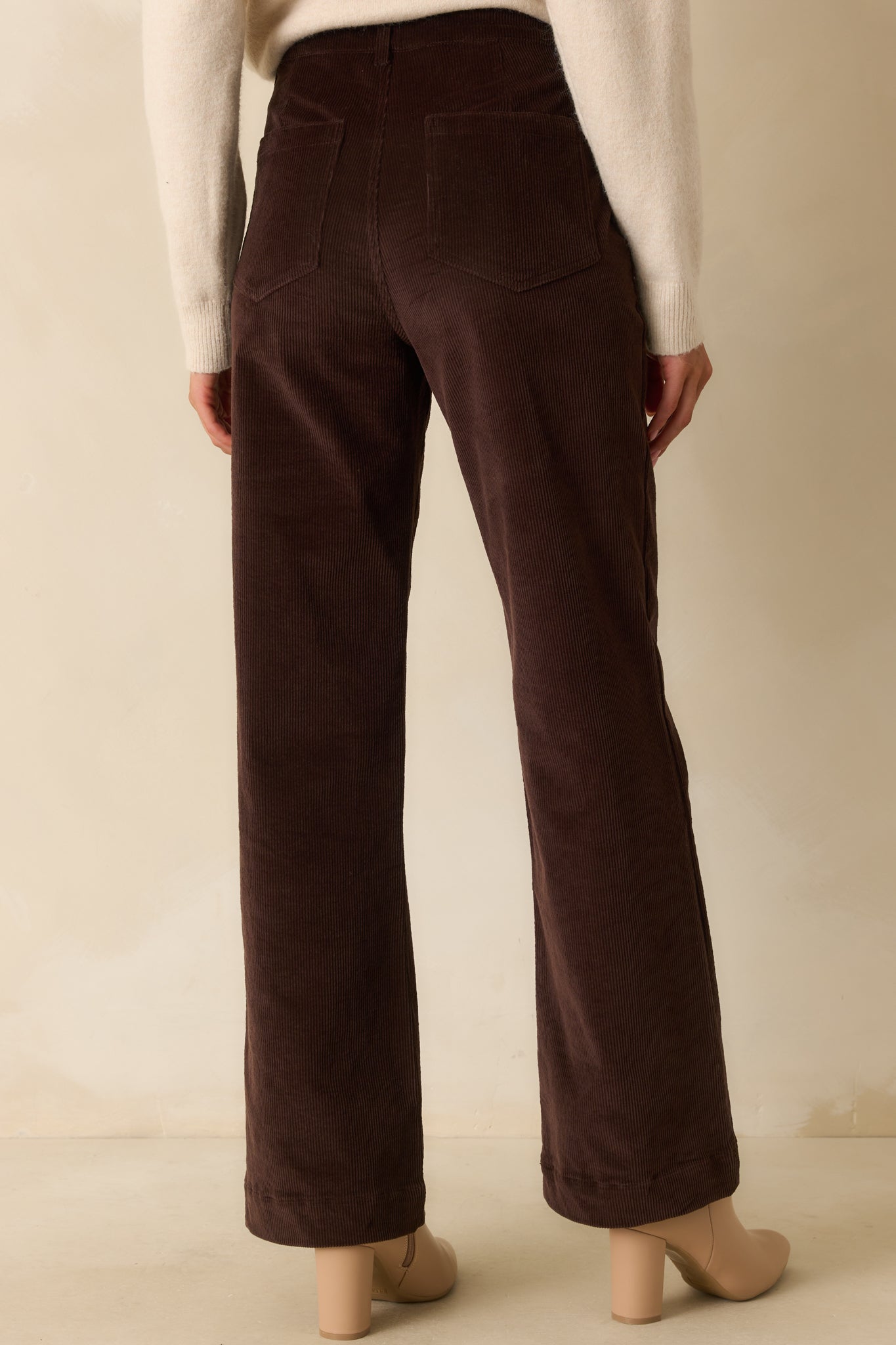 Thread & Supply Gladys Chocolate Brown Cotton Corduroy Pants