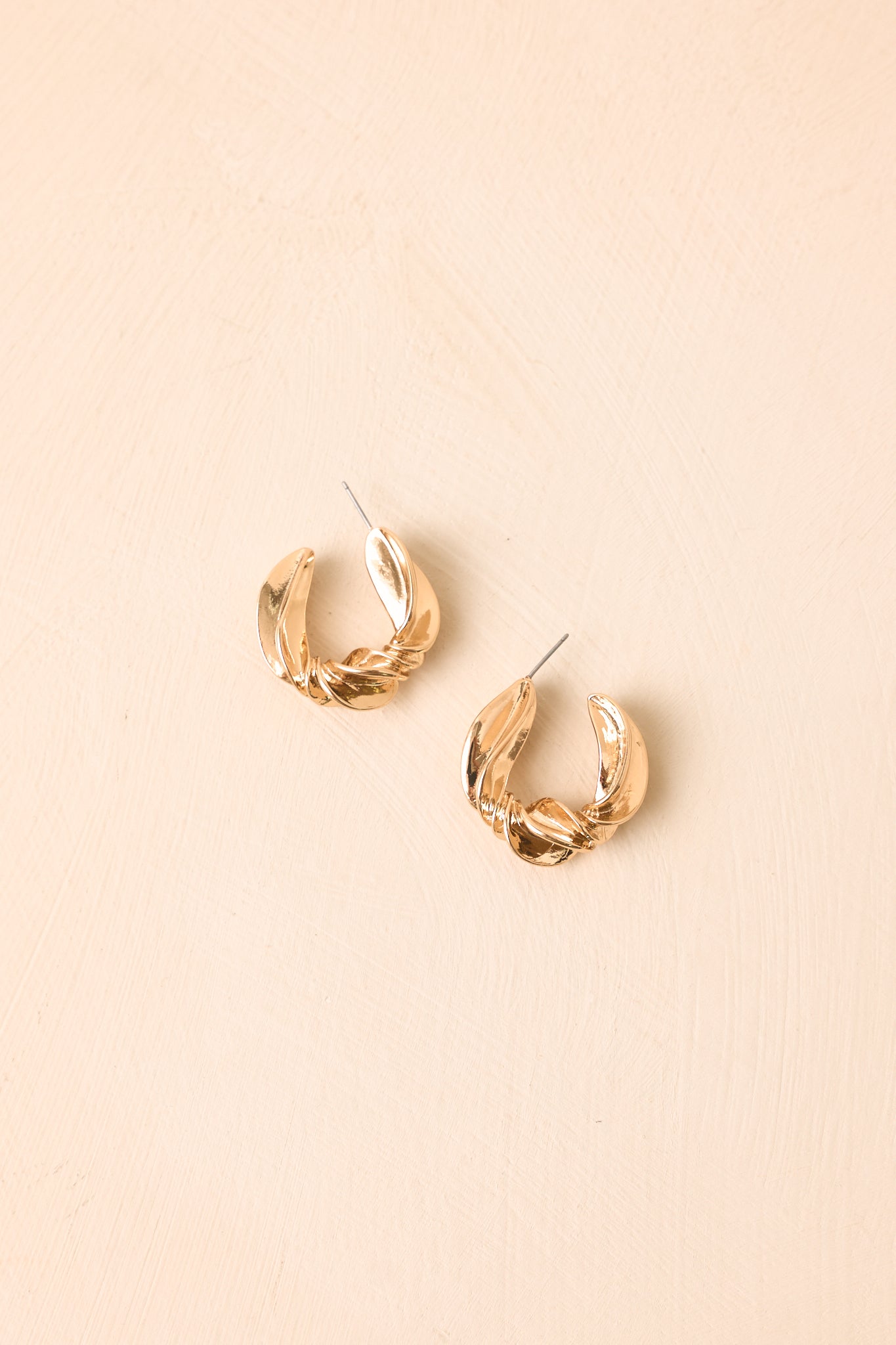 Wrapped Around You Gold Twist Hoop Earrings