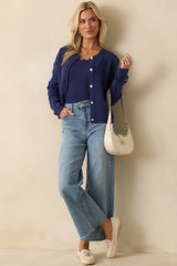 Prosperina Kennedy Navy Cotton Cardigan