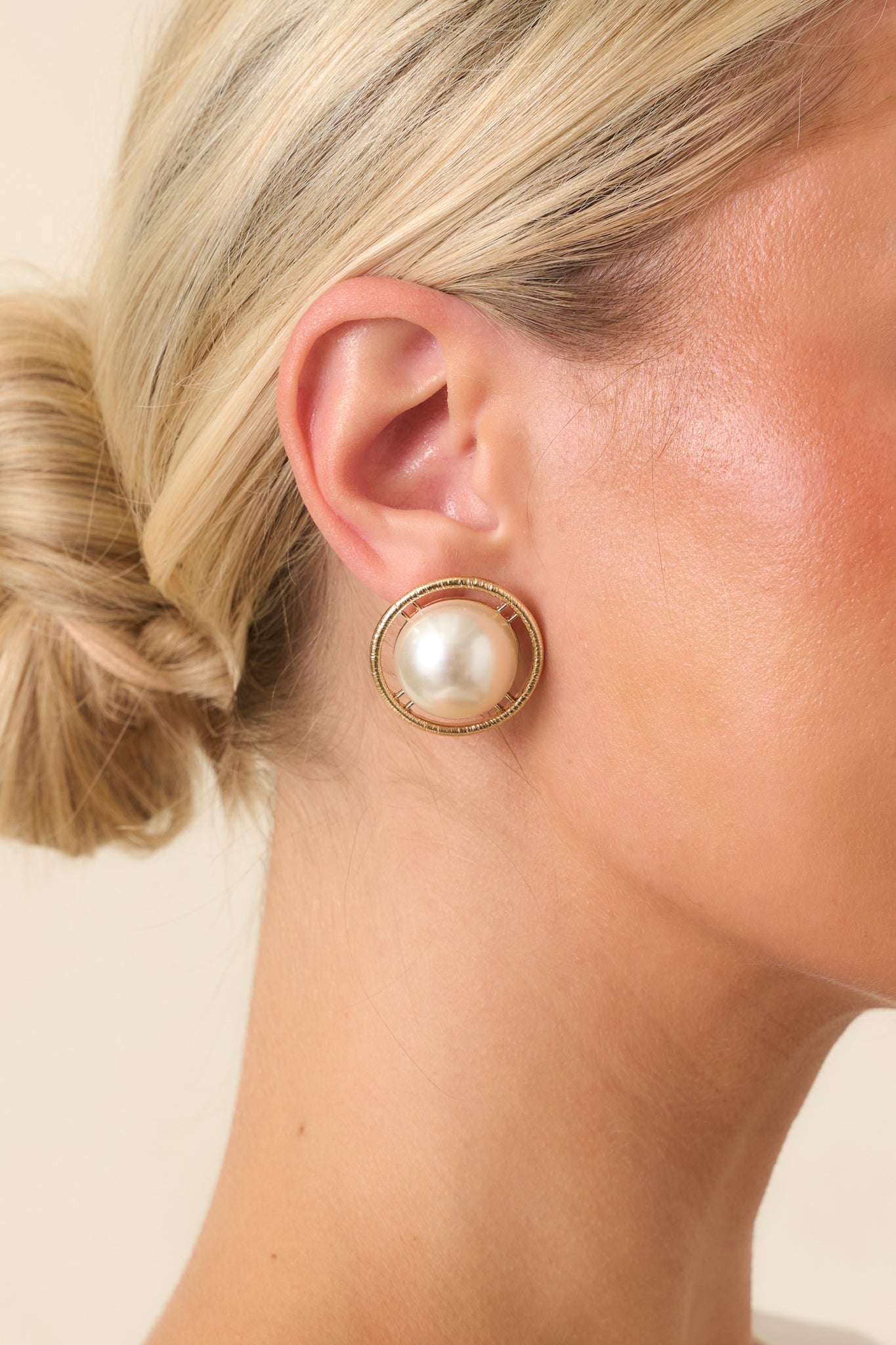 You Had Me at Halo Gold & Pearl Earrings