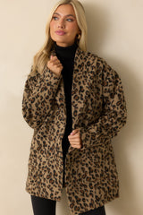 Z Supply Tan Lennon Leopard Coat