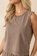 Z Supply Sloane Perfectly Taupe Cotton Jersey Tank