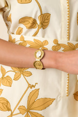 Couldn't Possibly Gold Hammered Circle Cuff