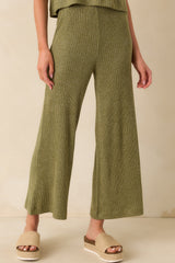 Z Supply Olive Green Coastline Mini Rib Pants