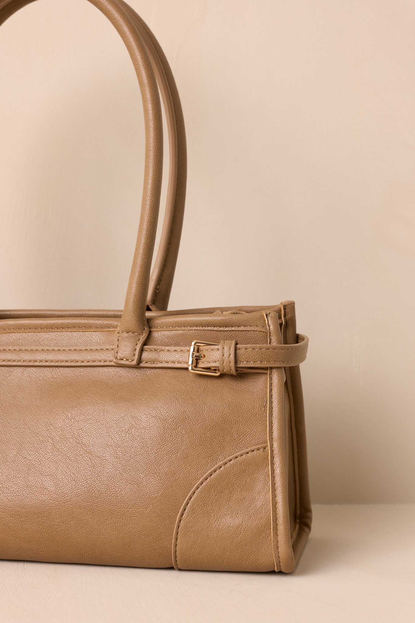 Loving What You See Light Mocha Faux Leather Handbag