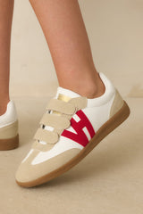 Vintage Havana Pace 4 Red Multi Three Strap Low Top Sneakers