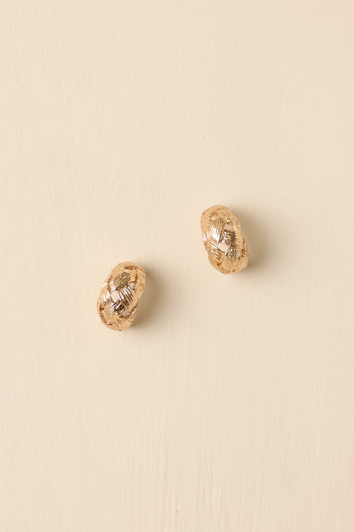 Keeping Promises Gold Textured Hoop Earrings