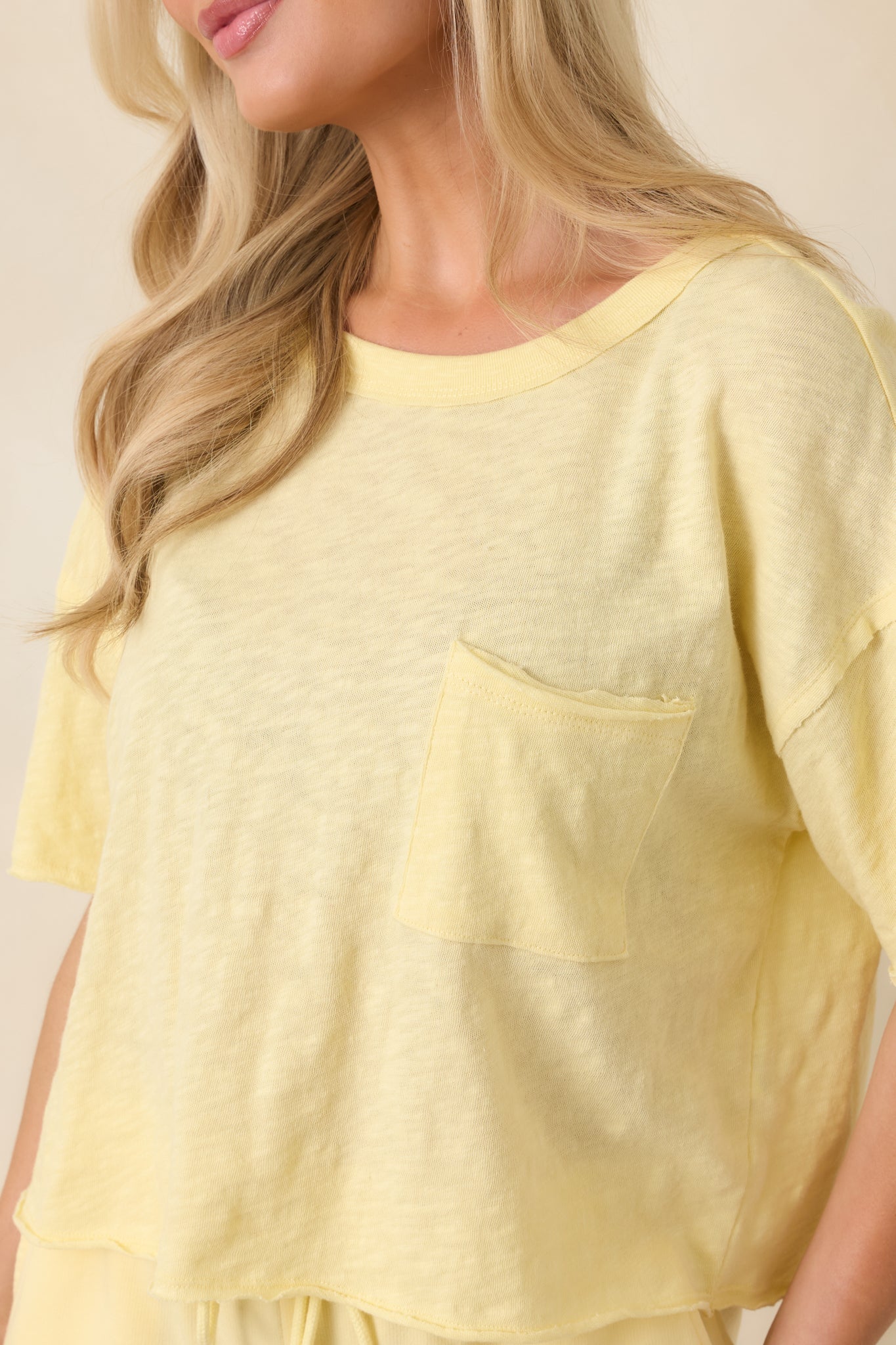 Z Supply Sunnyside Yellow Cotton Everyday Pocket Tee