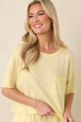 Z Supply Sunnyside Yellow Cotton Everyday Pocket Tee