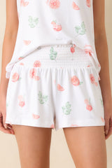 Z Supply White Spritz Pajama Shorts