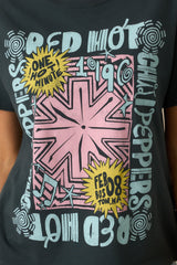Red Hot Chili Peppers Black Cotton One Minute Boyfriend Tee
