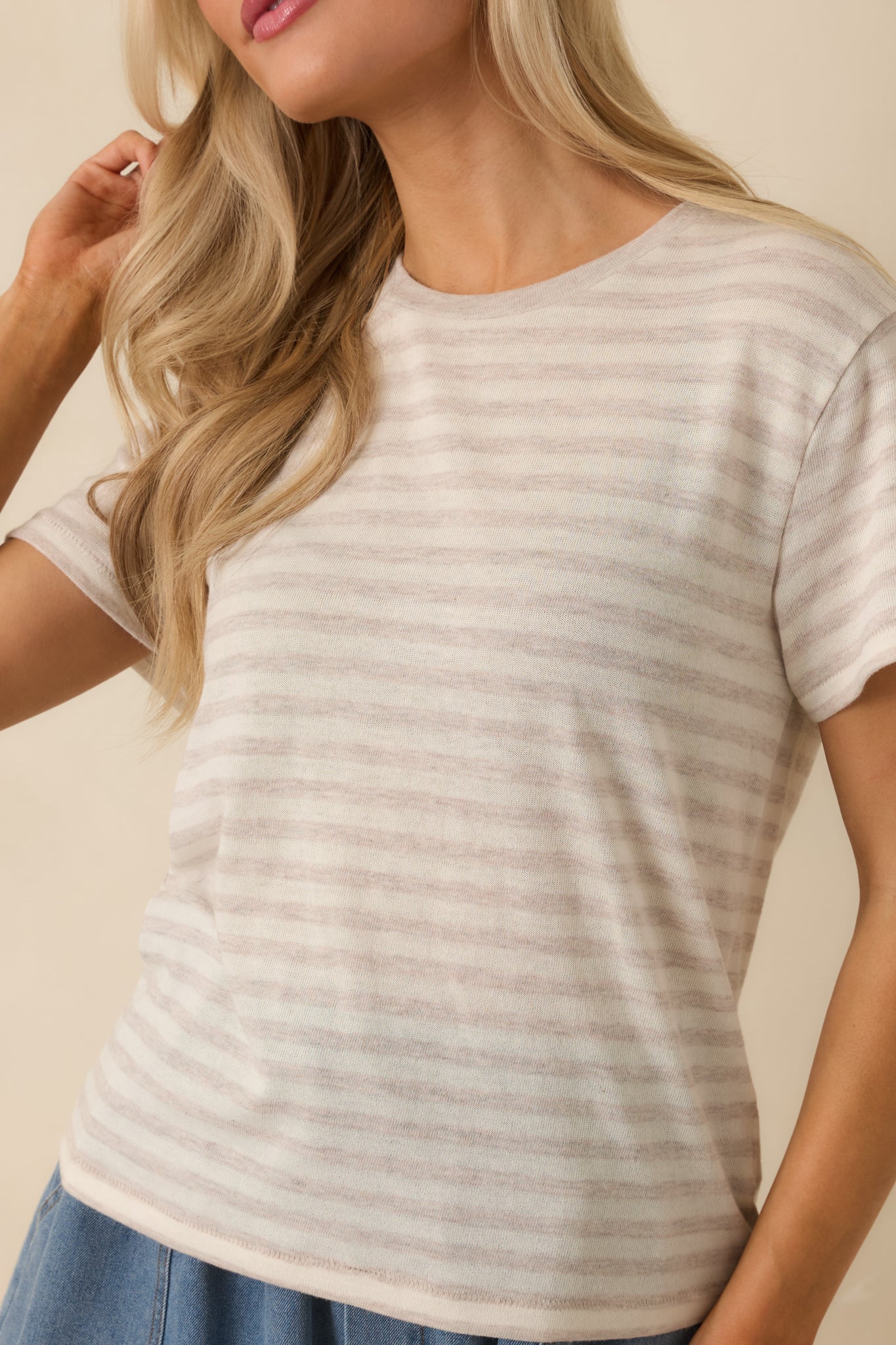 Z Supply Natural Heather Tourist Striped Tee