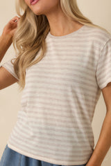 Z Supply Natural Heather Tourist Striped Tee