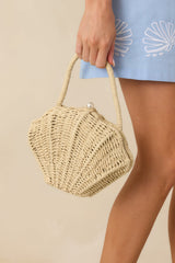 Coastal Keepsake Natural Woven Shell Handbag