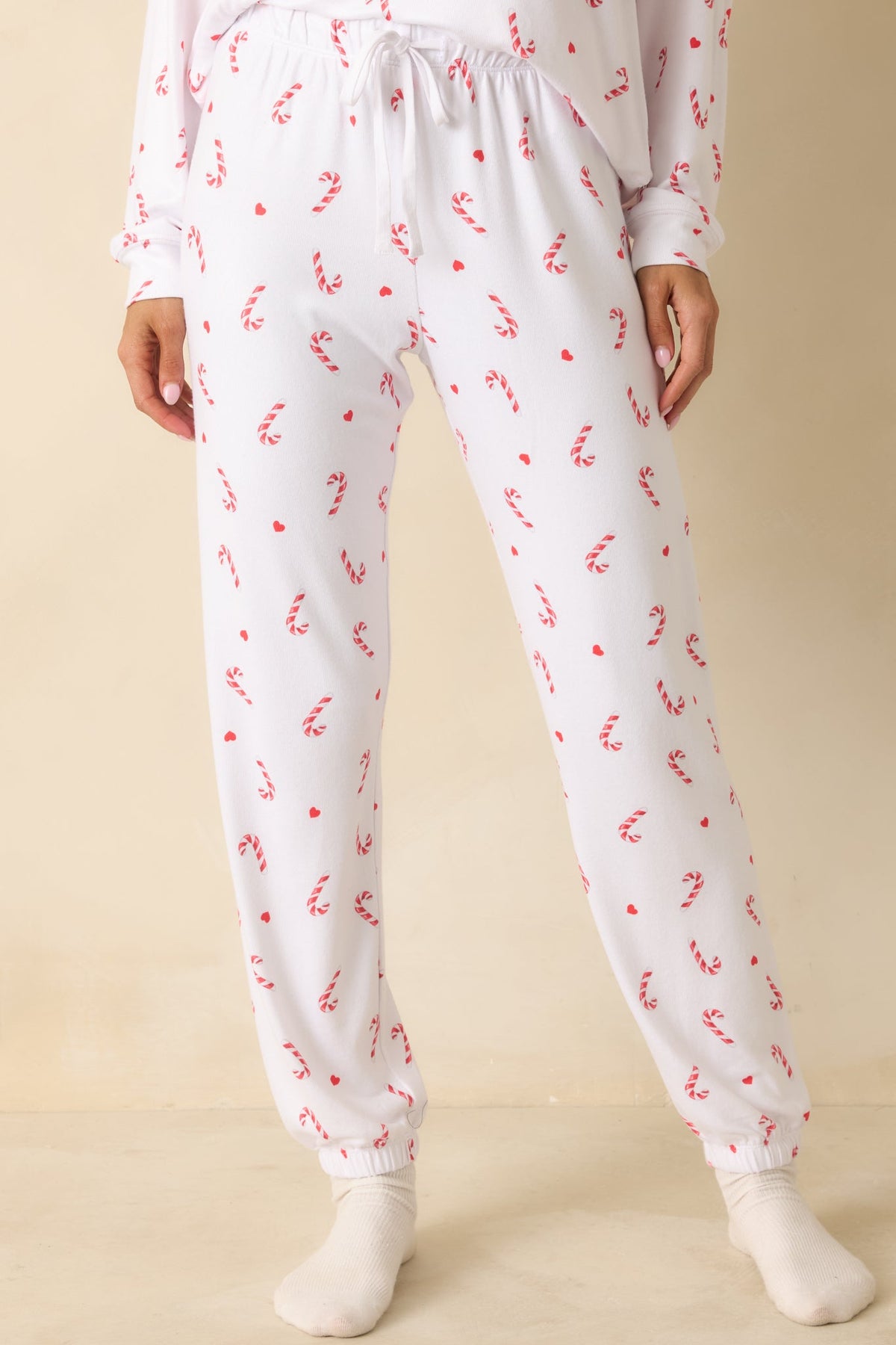 Z Supply White Knit Cozy Candy Pajama Pants