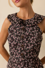 Marked In Time Pink Floral Jacquard Structured Midi Dress