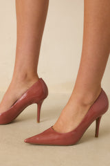 Perfectly Polished Blush Patent Pointed Toe Heels